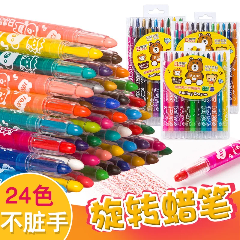 Crayola Art Supply - Набор из 24/12 вращающихся цветных мелков