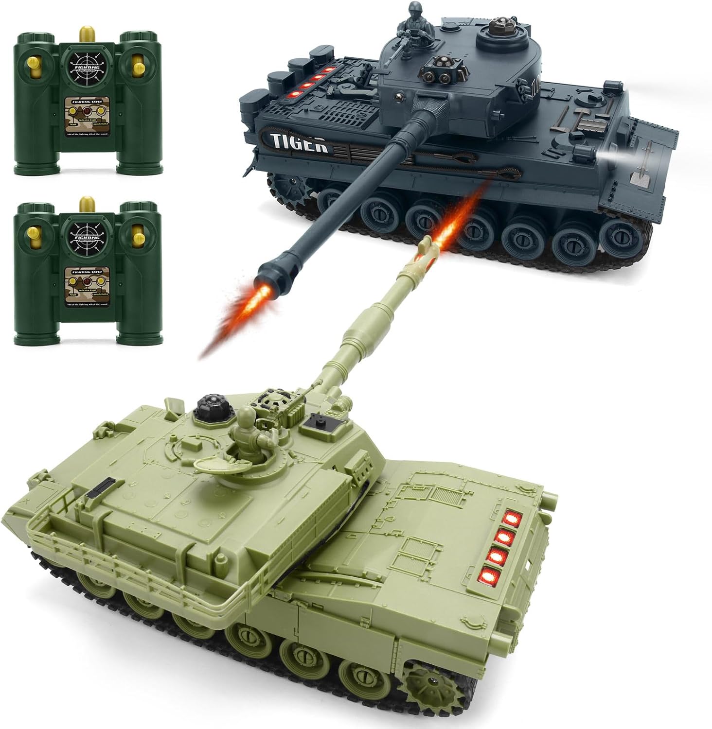 Kids' Toys Channel - Набор радиоуправляемых боевых танков в масштабе