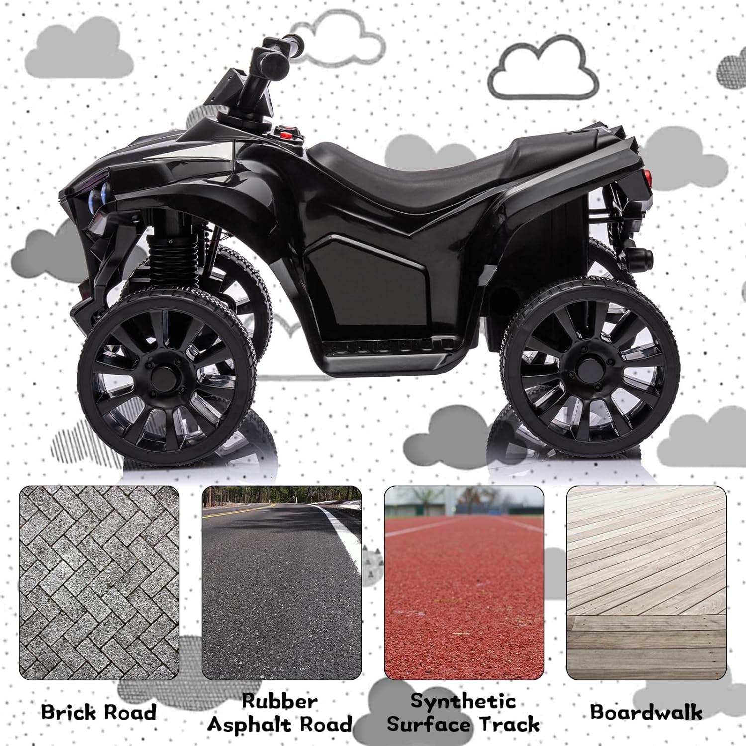 6 В езда на игрушке, 4-колесны – обзор и цена Kids Toys Quad