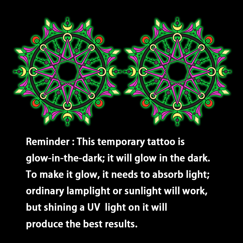 Одноразовые временные тату-нак – обзор и цена Glow In Dark Stars